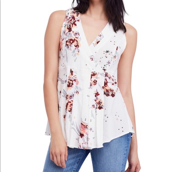 Free People Tops - Free People Back to Basics Floral Stars Wrap Top